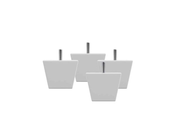 Höjdpunkter till sängben, moderna sängmöbler, vita sängben, försänkt design, möbelben.