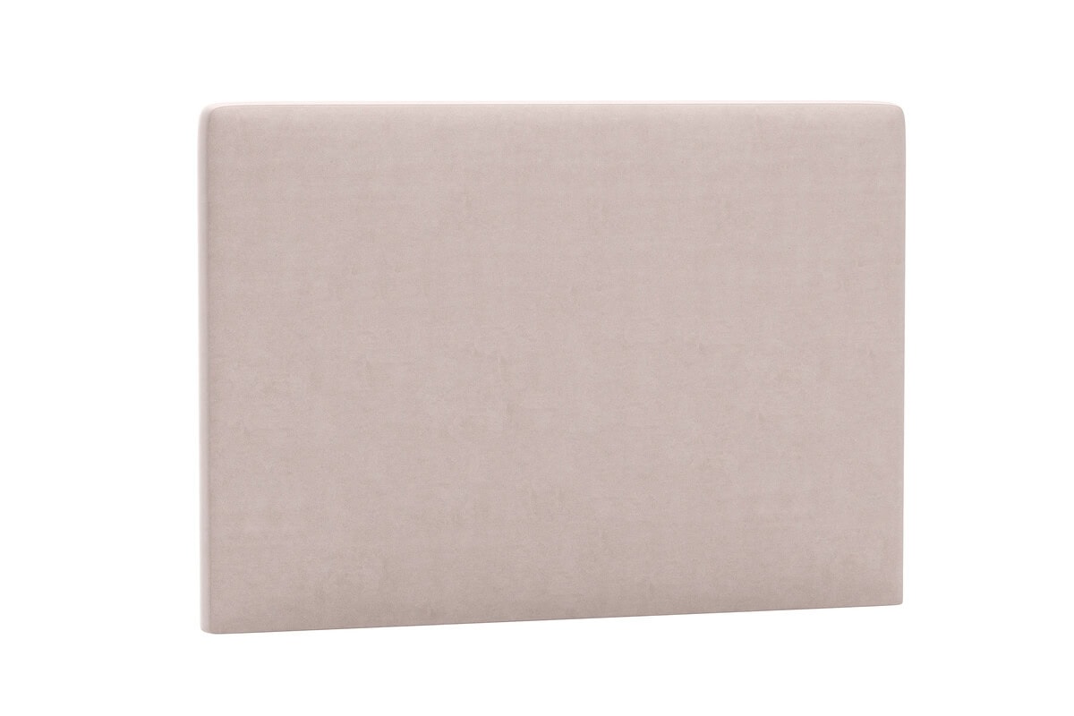 Fabric headboard for elegant and comfortable bed frame, manufactured by Sängfabriken.